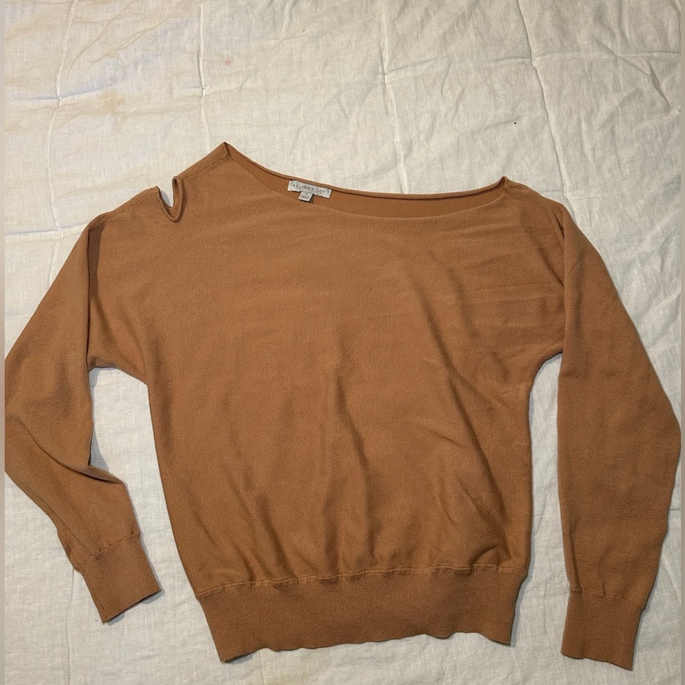 Allison Joy light weight sweater with shoulder cuts.